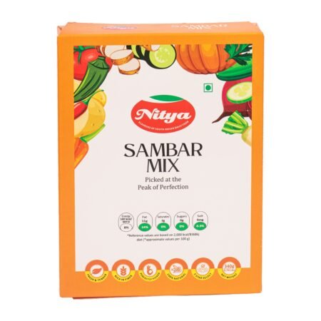 Nitya Foods Sambar Mix - Front View | Authentic South Indian Spice Blend for Flavorful Sambar